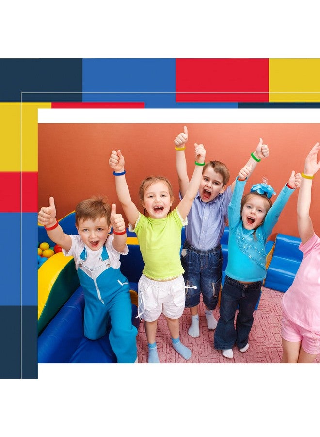 Civaner 60 Pieces Silicone Building Block Bracelets For Kids Rubber Bracelets Wristbands Colorful Birthday Party Favors For Goodie Bag Fillers Carnival Prize Supplies, 5 Colors - Image 2