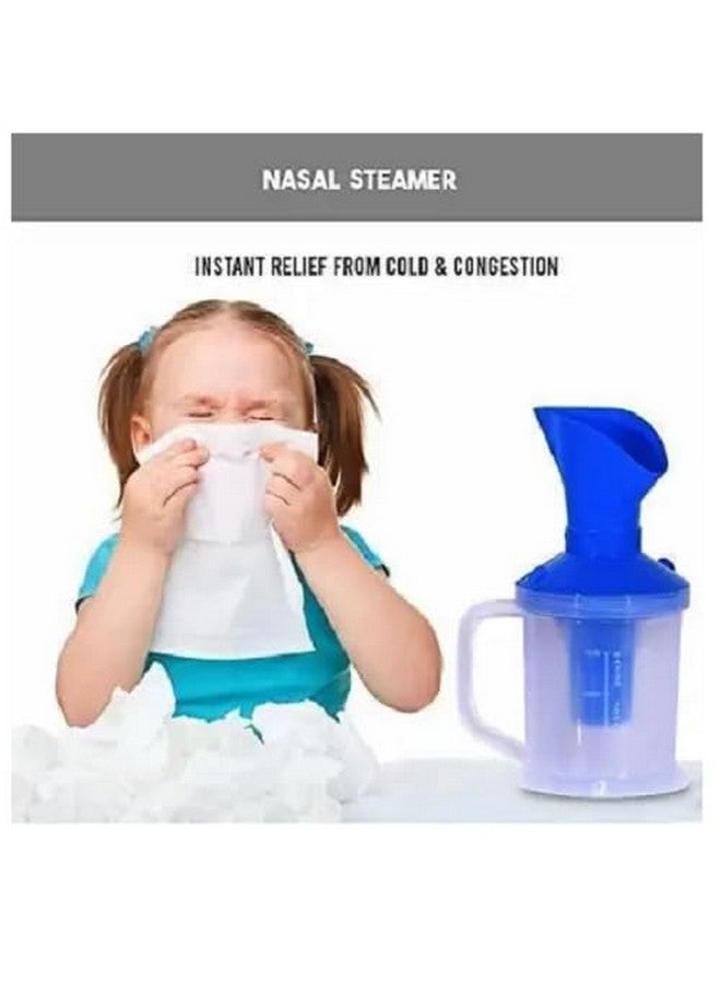 Dresz Commence 3 In 1 Steam Vaporizer, Nose & Cough Steamer, Facial Steamer, Nozzle Inhaler for Cold & Cough Relief, Blue, Plastic, Pore Treatment, Cleansing - Image 3