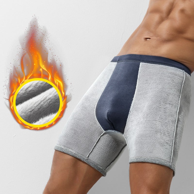 Mens Thermal Long Johns Fleece-Lined Autumn Winter Royal Blue