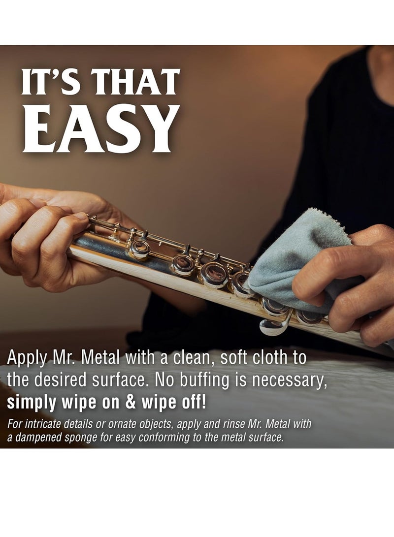 ملمع معادن معالج 148 مل - منظف ومجدد متعدد الأسطح للنحاس والفضة والكروم والفولاذ المقاوم للصدأ والألومنيوم والزجاج العضوي وغيرها - يزيل الشوائب والبقع والأكسدة - لمعان آمن وخالٍ من الخدوش للسيارات والدراجات والاستخدام المنزلي والصناعي - Image 5