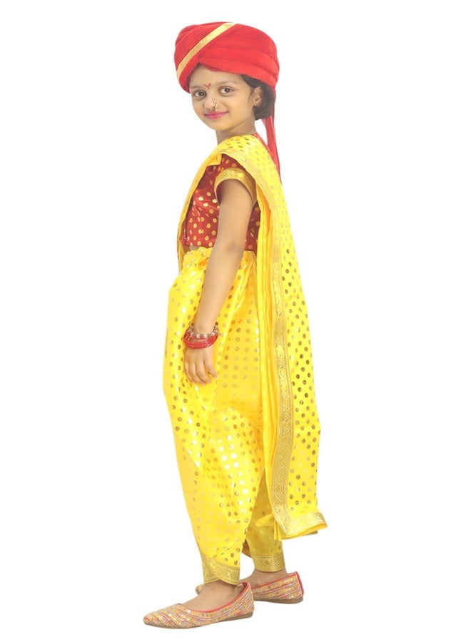 TWINKLE TOTS Rani Lakxmi Bai Dress for Girls Kids Costume With Complete Accessories Jhansi Ki Rani Costume - Image 3