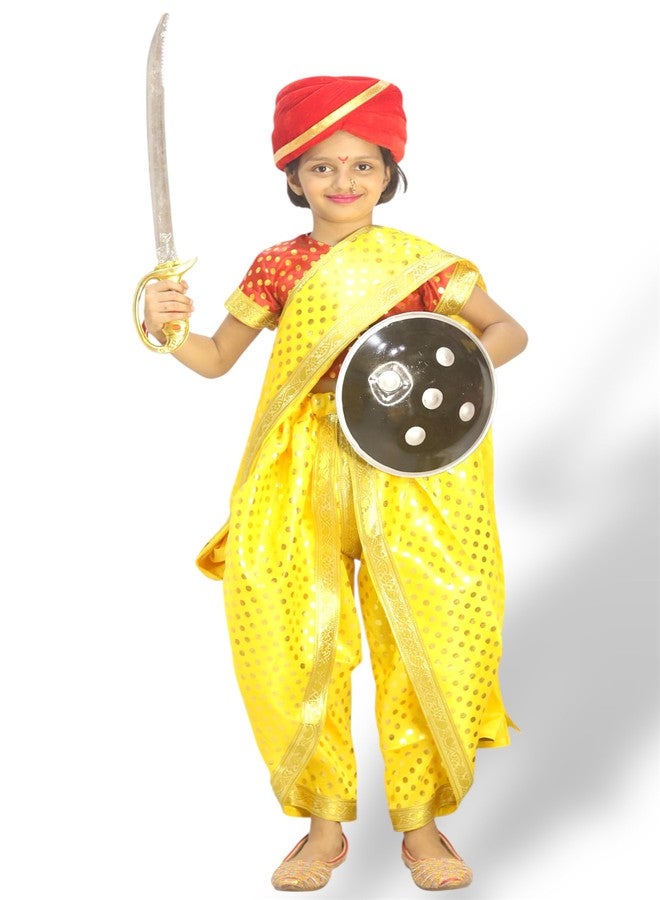 TWINKLE TOTS Rani Lakxmi Bai Dress for Girls Kids Costume With Complete Accessories Jhansi Ki Rani Costume - Image 4