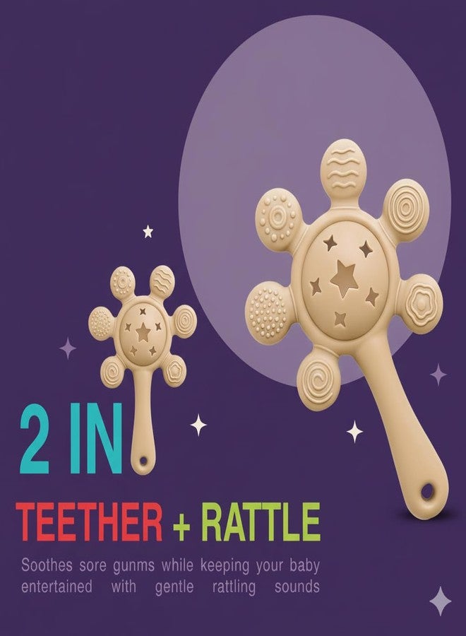 NVS KIDS Teether for Baby | Musical Rattle Teethers for 3 to 24 Months | Silicone Rattle Teether | BPA-Free for Easy Teething | Jhunjuna, Baby Feeding Toys (Blue) - Image 2