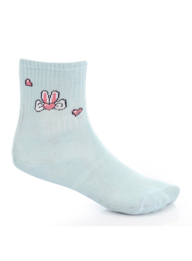 REDCOTTON Socks For Girl - Simple, Elegant - Blue - Image 1