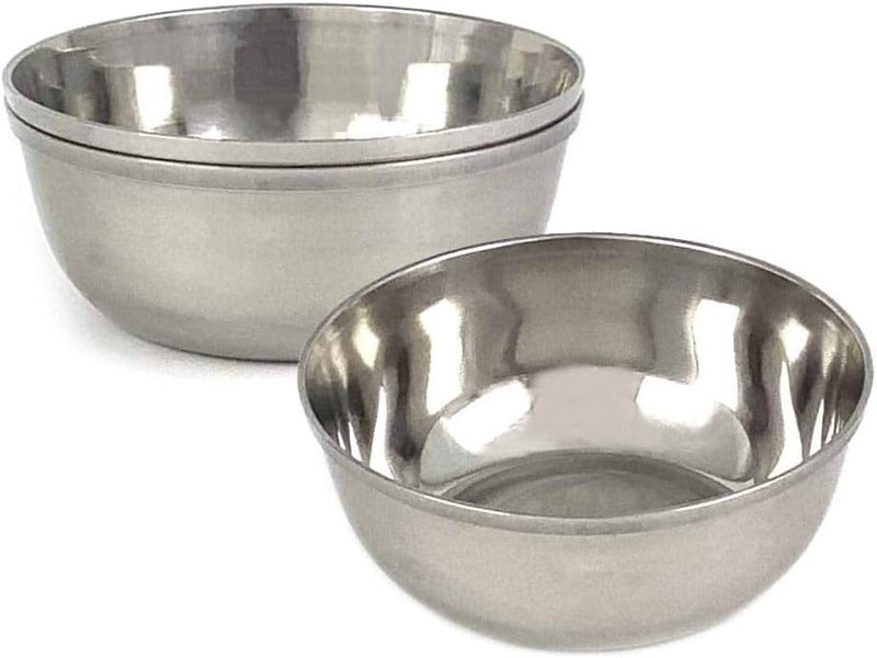 Tredoni 2 Sauce Bowls 4  Candy Snacks Dips Bowl 250ml Stainless Steel SaladSpice Bowl Set OlivePeanuts Bowl 10 cm  4 inch  250 ml 2 pcs - Image 1