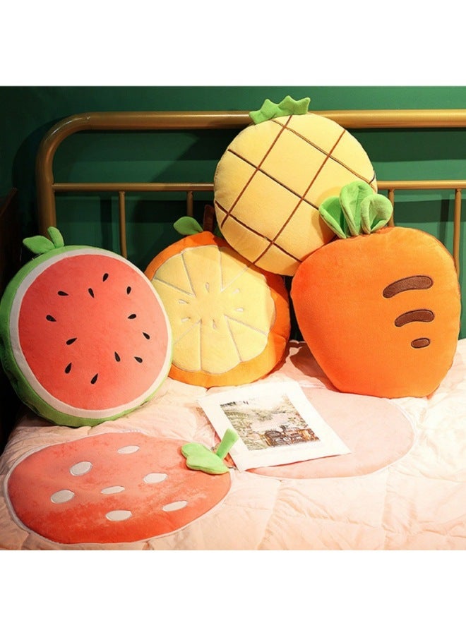 Pillow Quilt Dual-use Office Nap Pillow Car Blanket Two-in-One Car Pillow Girls Sleeping Car-Specifications:Small Quilt 150* 100cm-Color:Round-strawberry