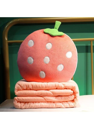 Pillow Quilt Dual-use Office Nap Pillow Car Blanket Two-in-One Car Pillow Girls Sleeping Car-Specifications:Small Quilt 150* 100cm-Color:Round-strawberry - pzsku/ZF9EB49837865CB3D478FZ/45/1746218494/192c329f-152d-4556-8e4a-589a86f66fb5