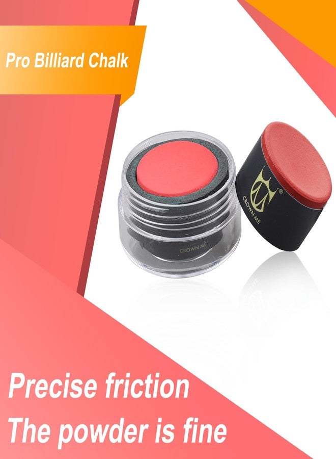 CROWN ME Round Pro Billiard chalk, Round billiard chalk,Red - Image 3