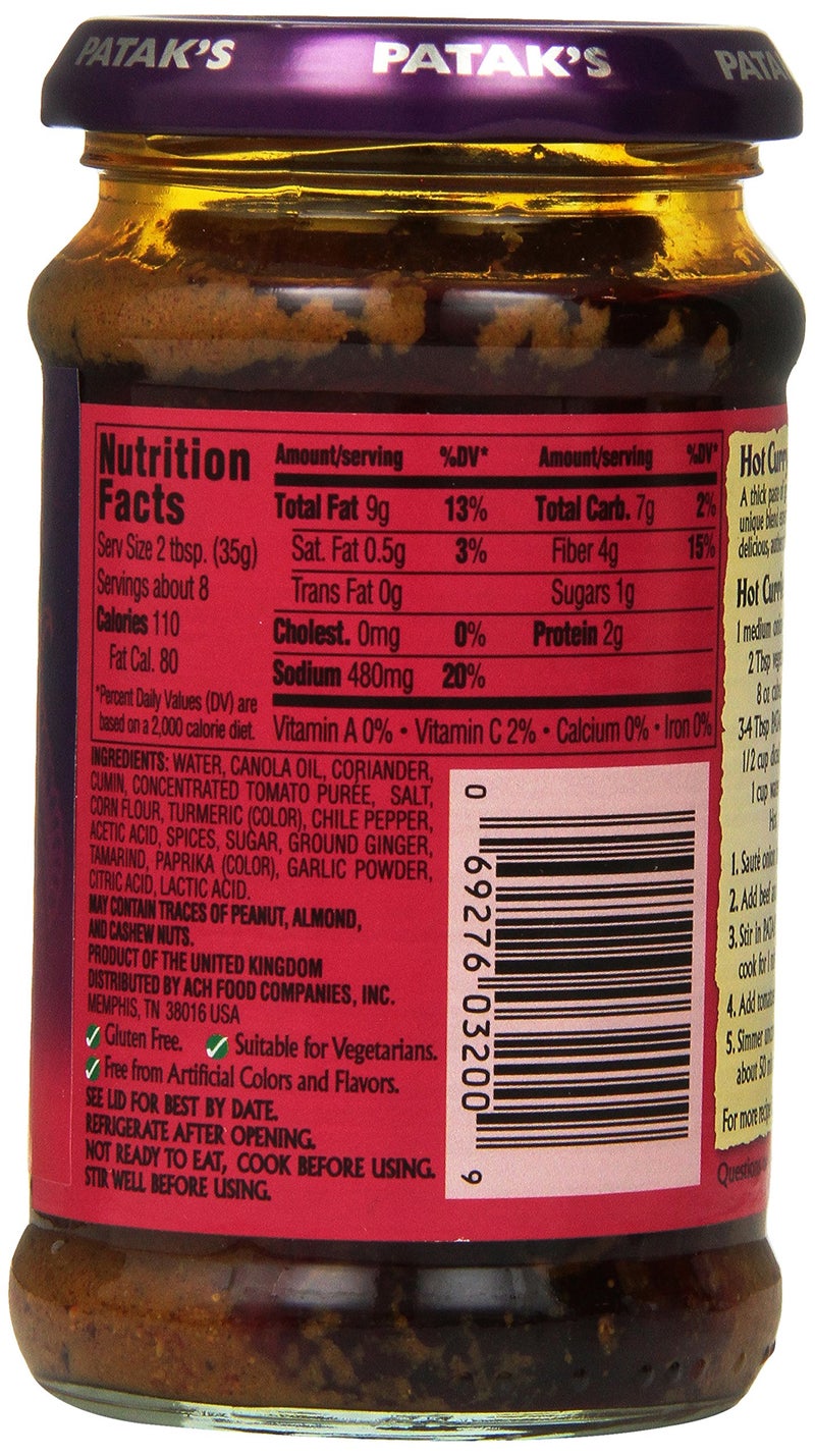 Patak's Pataks Curry Paste Extra Hot (10 oz) - Image 3