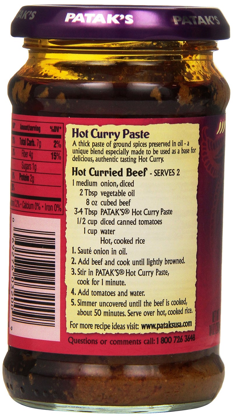 Patak's Pataks Curry Paste Extra Hot (10 oz) - Image 2