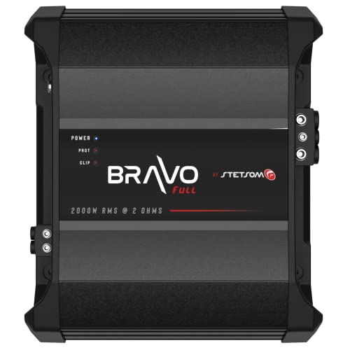 Stetsom Bravo Full 2000 2 Ohms Mono Car Amplifier 20001 2K Watts RMS 2 Stable Car Audio HD Sound Quality Crossover Bass Boost Car Stereo Speaker Subwoofer MD Smart Coolers - Image 1