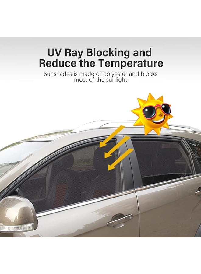 NALANDA 2 Packs Magnetic Car Side Window Sunshade With Reflective Mesh For Baby Pet Blocks Sunlight And Protect Car Interior Temperature Curtain Keeps Your Car Cooler Privacy Protection (Front Seat) - Image 3