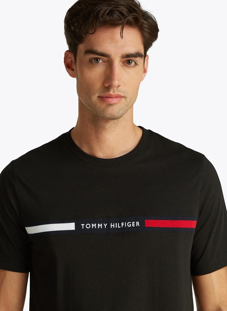 TOMMY HILFIGER Regular Fit T-Shirt With Logo Panel  - Image 3