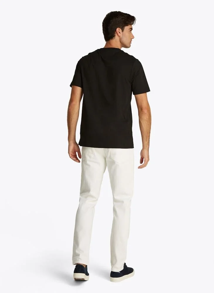 TOMMY HILFIGER Logo Embroidery Insert Jersey T-Shirt