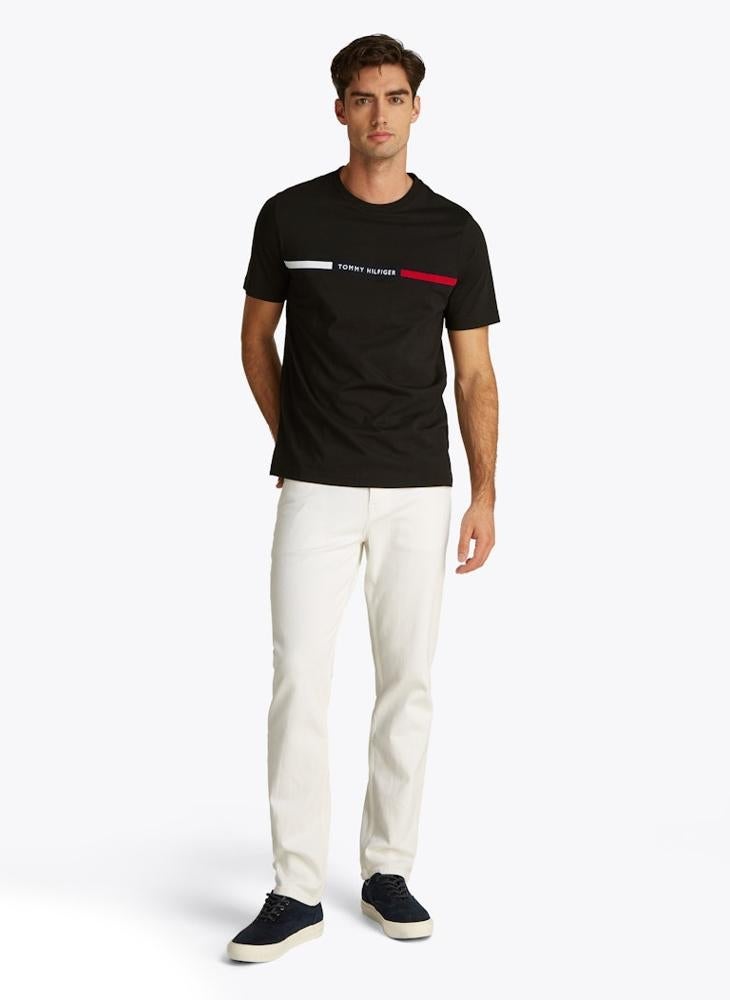 تومي هيلفيغر تيشيرت بقصة عادية مع لوحة بشعار - Image 4