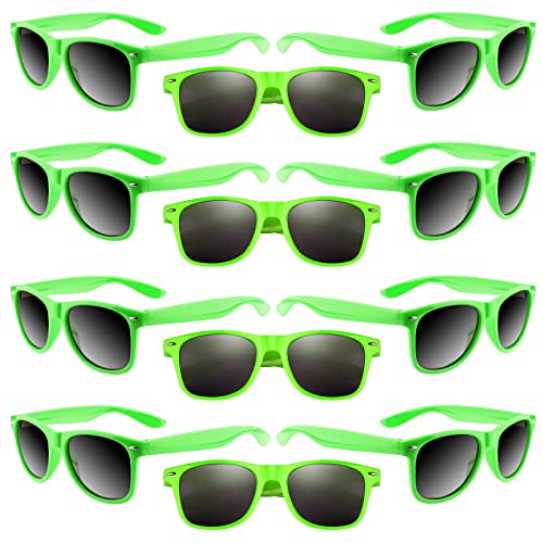 ASTARON 12 Pack Party Sunglasses Bulk Neon Party Favors for Beach Wedding Party Pool Party Supplies - Image 1