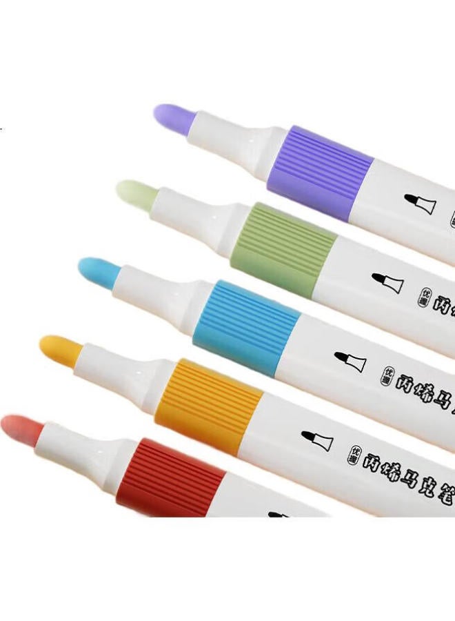 M.G M&G 24 Colors Acrylic Marker Pen With Triangular Grip For Students And Children, Water Washable Drawing Marker Highlighter Pen For Doodling, Hand Drawing, Birthday Gift - Image 1