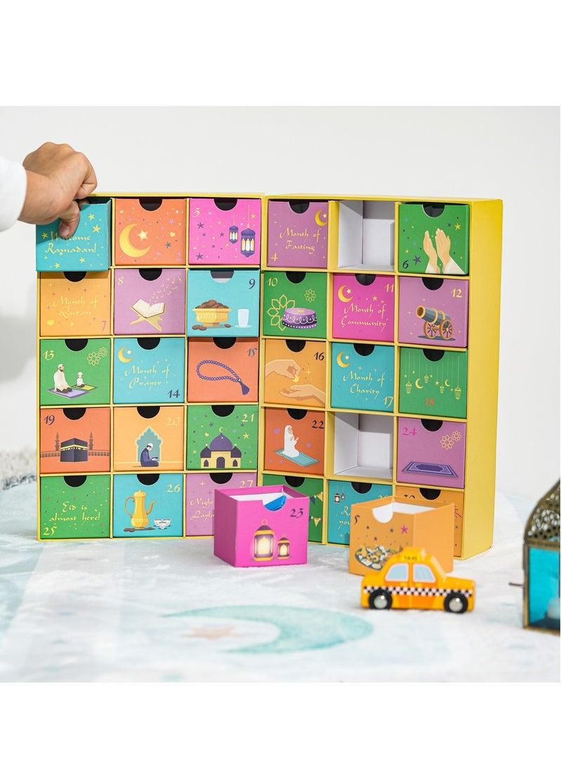 Hilalful HilalFul Advent Ramadan Countdown Calendar for Kids, Children | 30 Days, 30 Surprises, 30 Drawers | Islamic Themed | Gift for Boys, Girls  - Image 1