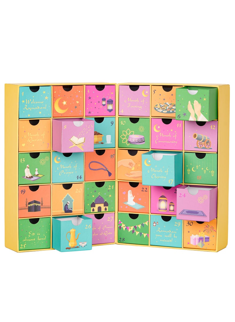 Hilalful HilalFul Advent Ramadan Countdown Calendar for Kids, Children | 30 Days, 30 Surprises, 30 Drawers | Islamic Themed | Gift for Boys, Girls  - Image 2