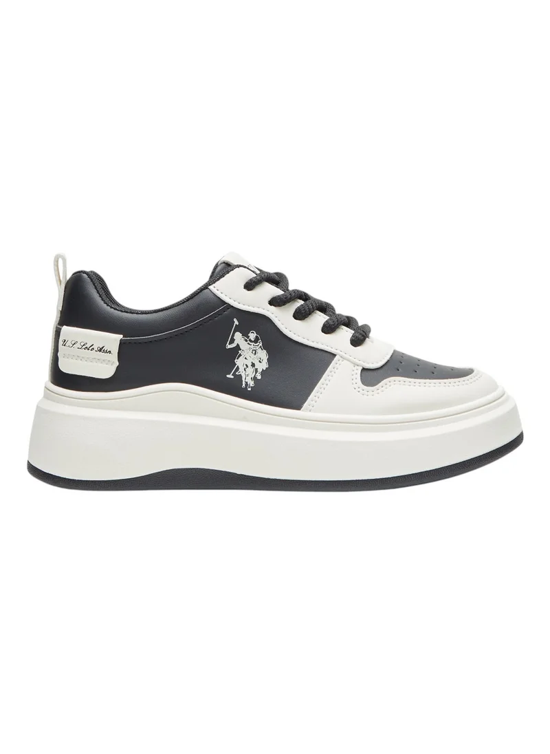 U.S. Polo Assn. Women's Black and White Sneakers - Bold Rugged Style with Durable Sole for Outdoor Wear