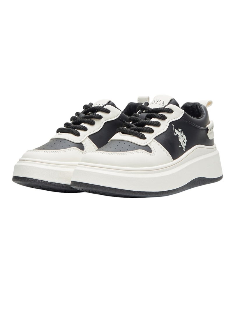 U.S. Polo Assn. Women's Black and White Sneakers - Bold Rugged Style with Durable Sole for Outdoor Wear  - Image 2