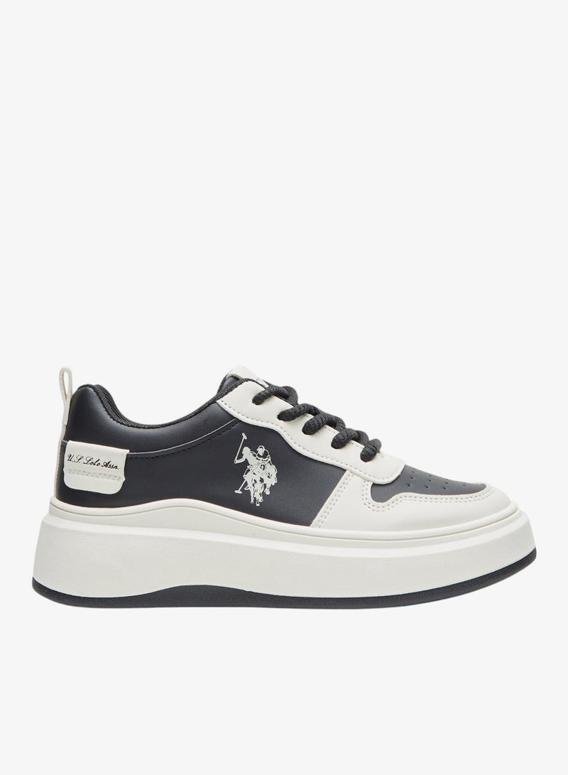 U.S. Polo Assn. Women's Black and White Sneakers - Bold Rugged Style Shoes with Durable Sole for Outdoor Wear - Image 2