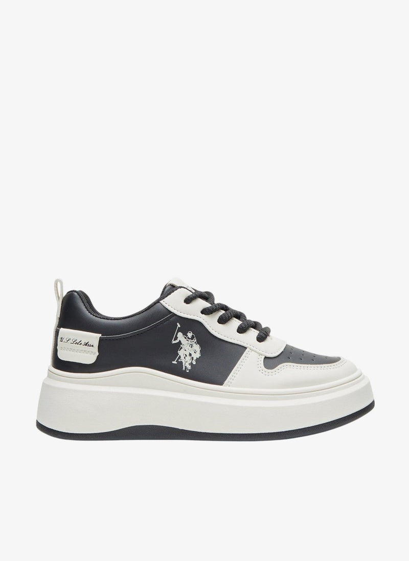 U.S. Polo Assn. Women's Black and White Sneakers - Bold Rugged Style Shoes with Durable Sole for Outdoor Wear - Image 1
