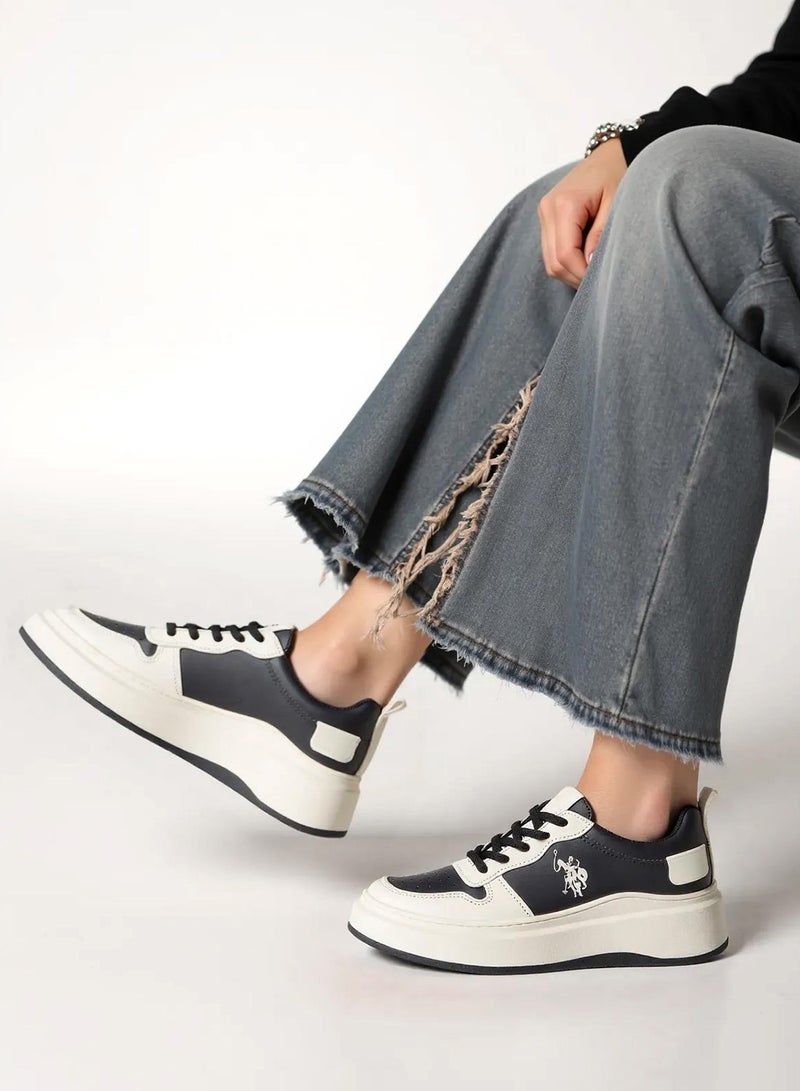 U.S. Polo Assn. Women's Black and White Sneakers - Bold Rugged Style Shoes with Durable Sole for Outdoor Wear - Image 5