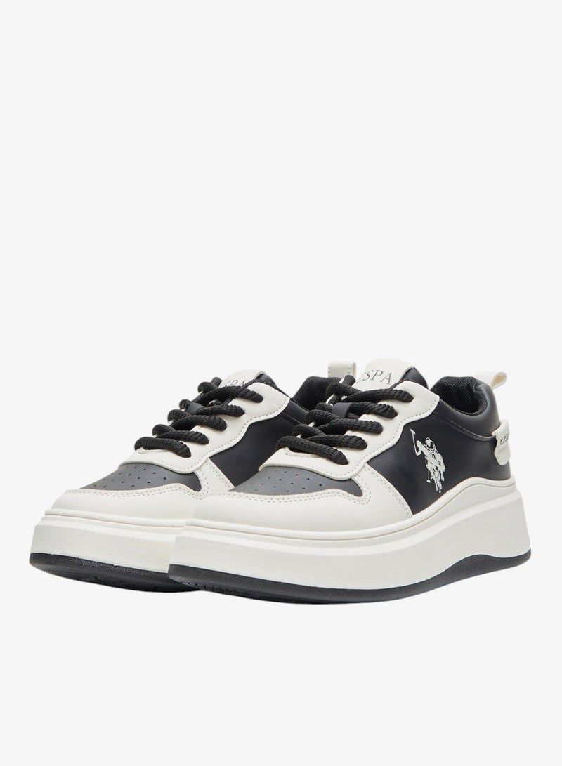 U.S. Polo Assn. Women's Black and White Sneakers - Bold Rugged Style Shoes with Durable Sole for Outdoor Wear - Image 3