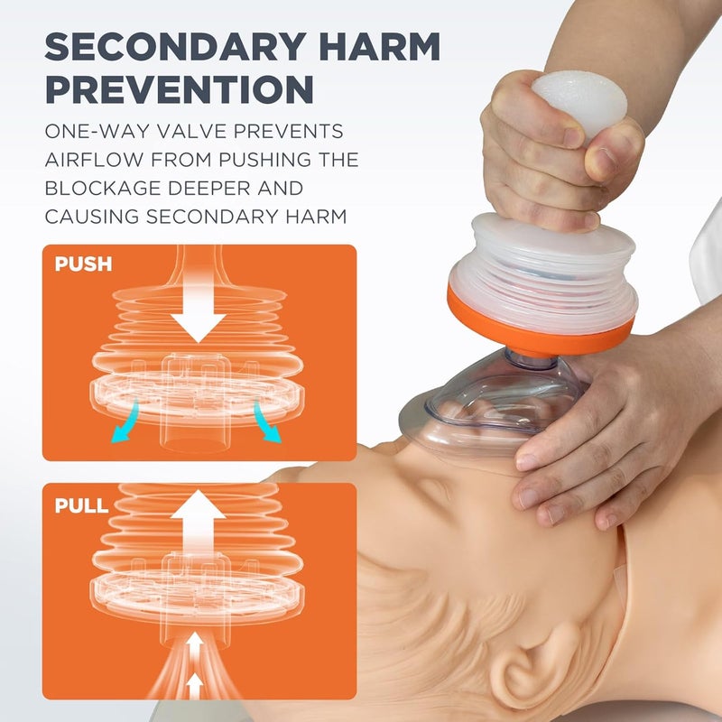 Sonmol Choking Rescue Device with 3 Size Masks | Anti Choking Device for Kids and Adults | Portable Airway Clearing Device | First Aid Heimlich Maneuver Device | Choking Device - Image 4
