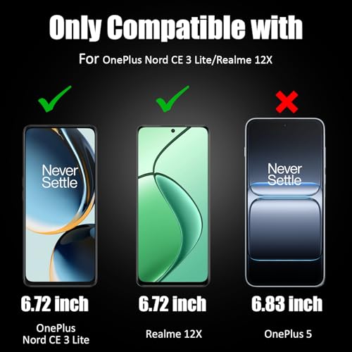 AIBEX Tempered Glass for OnePlus Nord CE 3 Lite 5G / Realme 12X 5G / Realme 11X 5G | 9H Hardness | Anti-Glare & Anti-Fingerprint | Water Resistant | Edge-to-Edge Full Screen Protector | Bubble-Free - Image 3