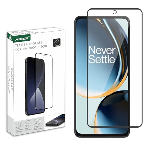 AIBEX Tempered Glass for OnePlus Nord CE 3 Lite 5G / Realme 12X 5G / Realme 11X 5G | 9H Hardness | Anti-Glare & Anti-Fingerprint | Water Resistant | Edge-to-Edge Full Screen Protector | Bubble-Free - Image 1
