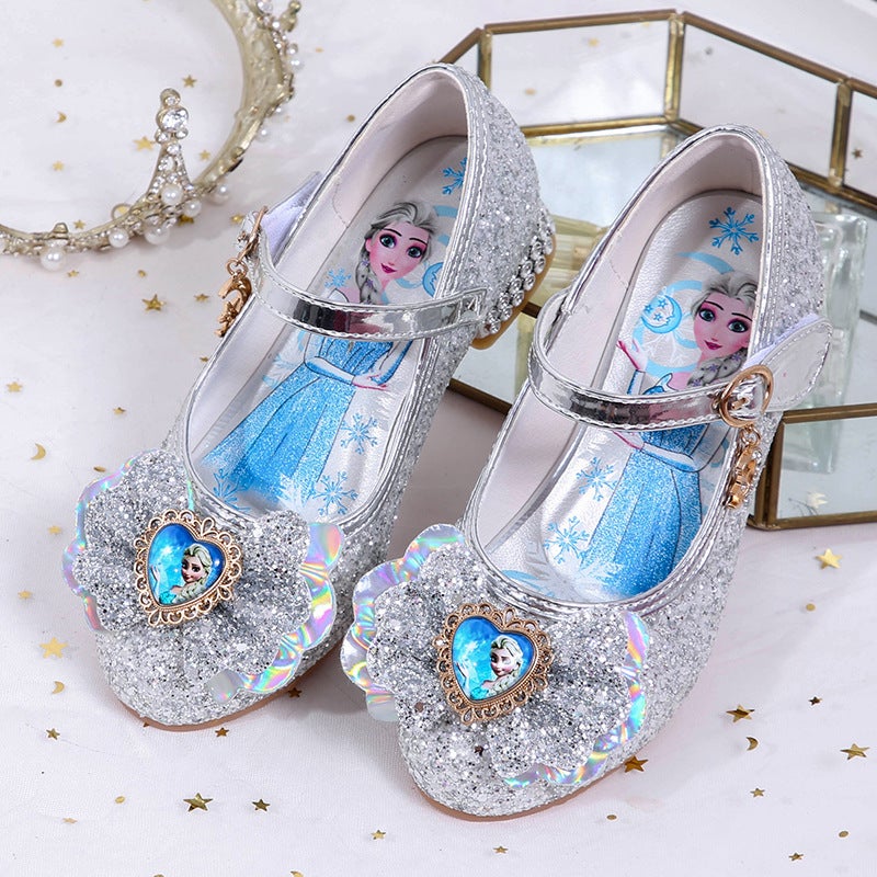 Girls Butterfly Flats, Magic Tape Silver