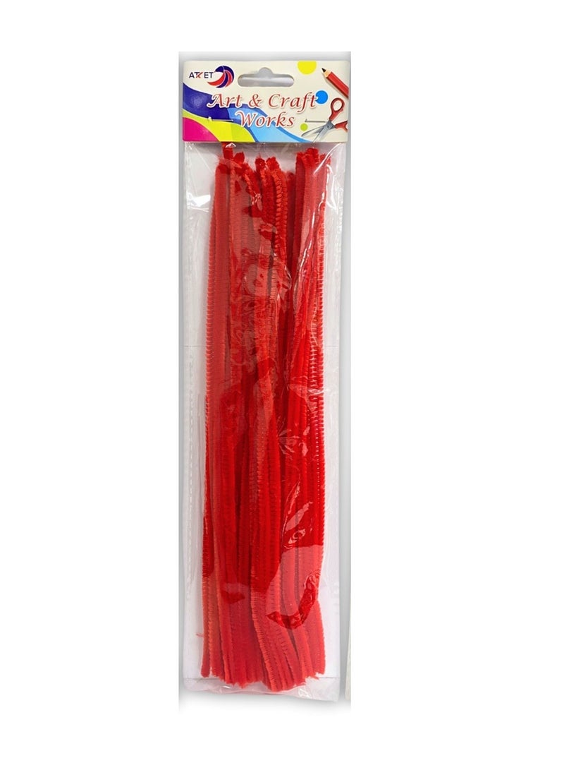 ATKET 20-Piece Pipe Cleaners 30cm Size Red - Image 1