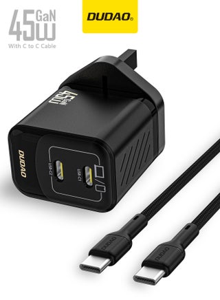 45W-2 Port-black-with cable