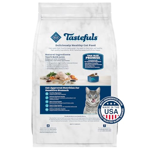 Blue Buffalo Tastefuls Adult Cat Dry Food, Multi-Protein Chicken & Turkey Recipe, 15-lb. Bag - Image 2