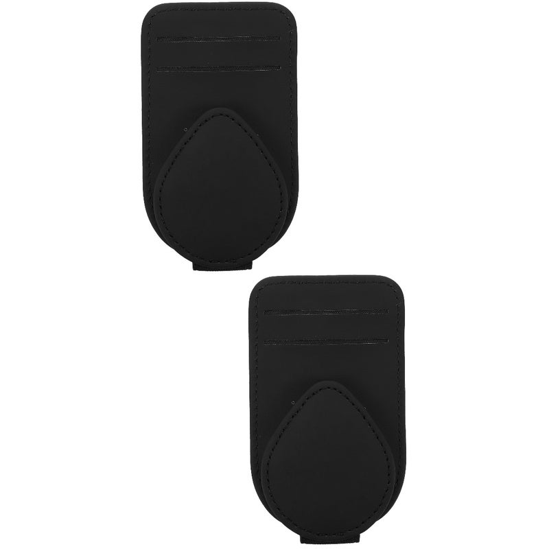 2pcs Car Visor Sunglasses Holder Vehicle Visor Eyeglass Clip Automotive Ticket Card Holder - Image 1