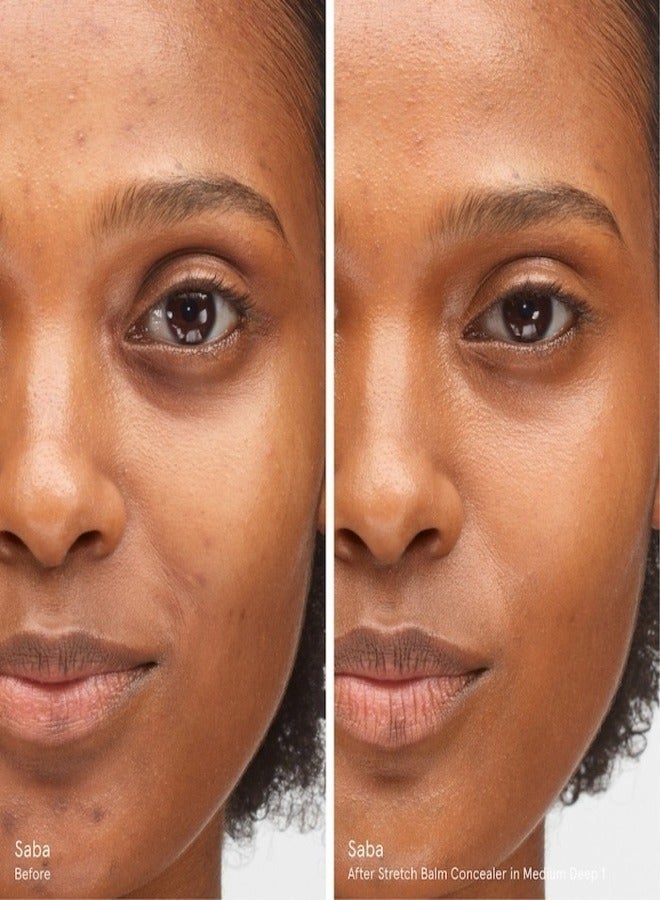 Glossier Stretch Balm Concealer - Dewy Buildable Coverage , Medium Dark 1 - golden base tone 4.8g - Image 2