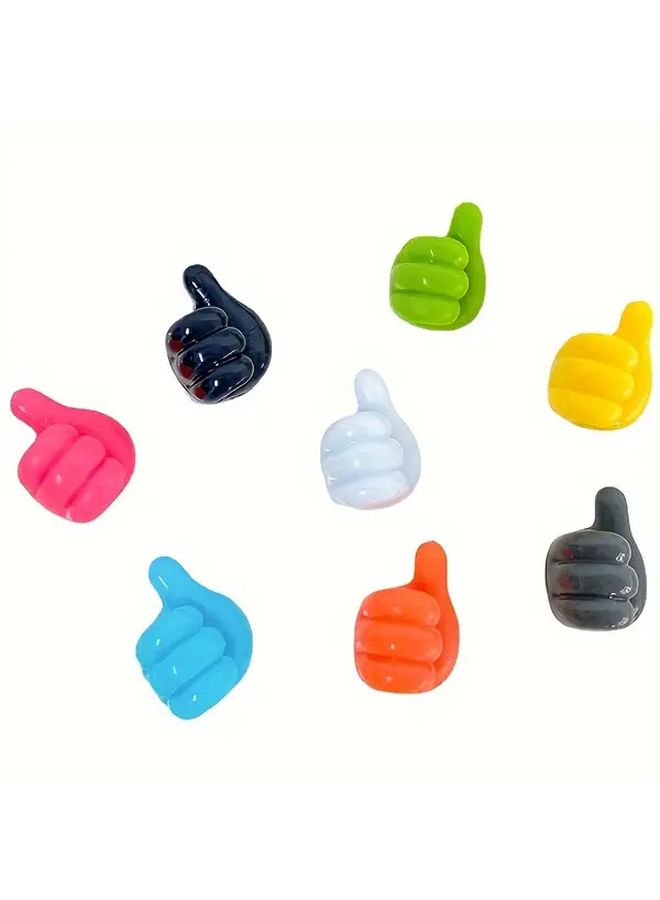 Set Of 10 Random Color Thumb Wall Hooks With Adhesive For Dorms Kitchens And Bedrooms Easy Hang - Image 4