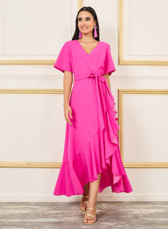 Styli Ruffled Wrap Dress  - Image 1