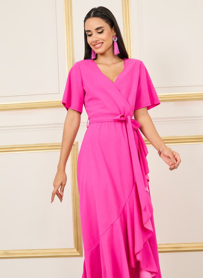 Styli Ruffled Wrap Dress  - Image 2