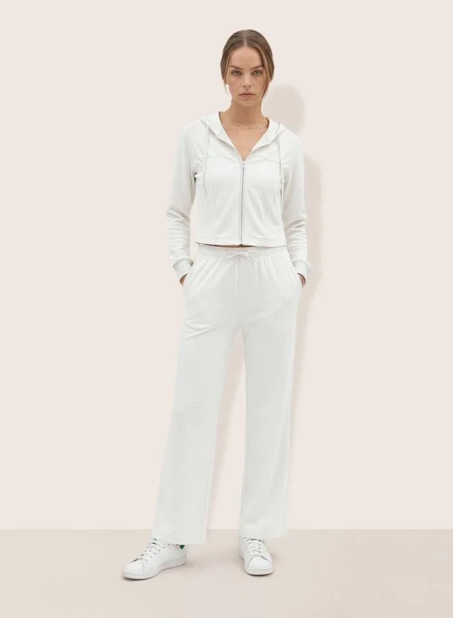 Freehand Women Regular Fit Solid Long Sleeve High Rise Sweatshirt and Joggers Co-Ords Set