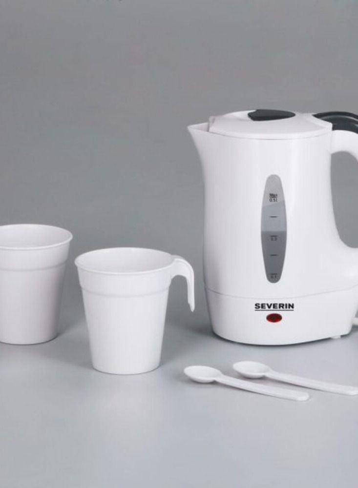 Severin Electric kettle 0.5 liter 650w wk 3644 white/black/grey - Image 4