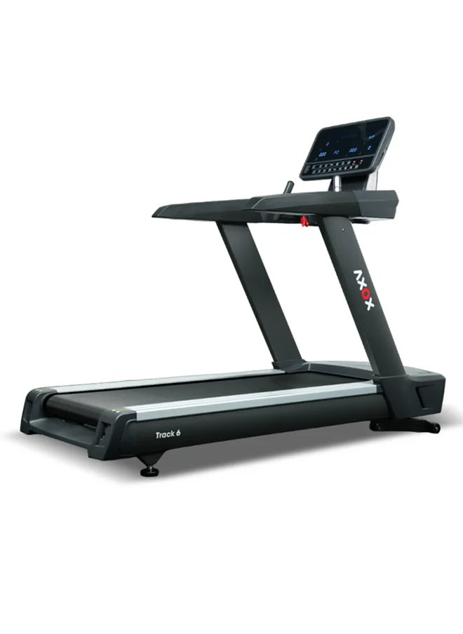 AXOX Axox Fitness Track 6 Commercial Treadmill | Motor Power 6.0 HP | Max User Weight 160 Kg
Max Speed 25 kph | 15 Levels Incline  - Image 1