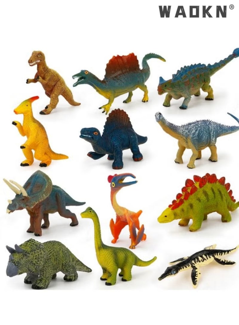 WAOKN 12 Small Animal Figurines Learning & Education Toys Plastic Realistic Sea Ocean Animal Figures Preschool Learning Activities Matching Game Science Toys with Cognitive Card Early Education Knowledge Learning Card for Kid - Image 1