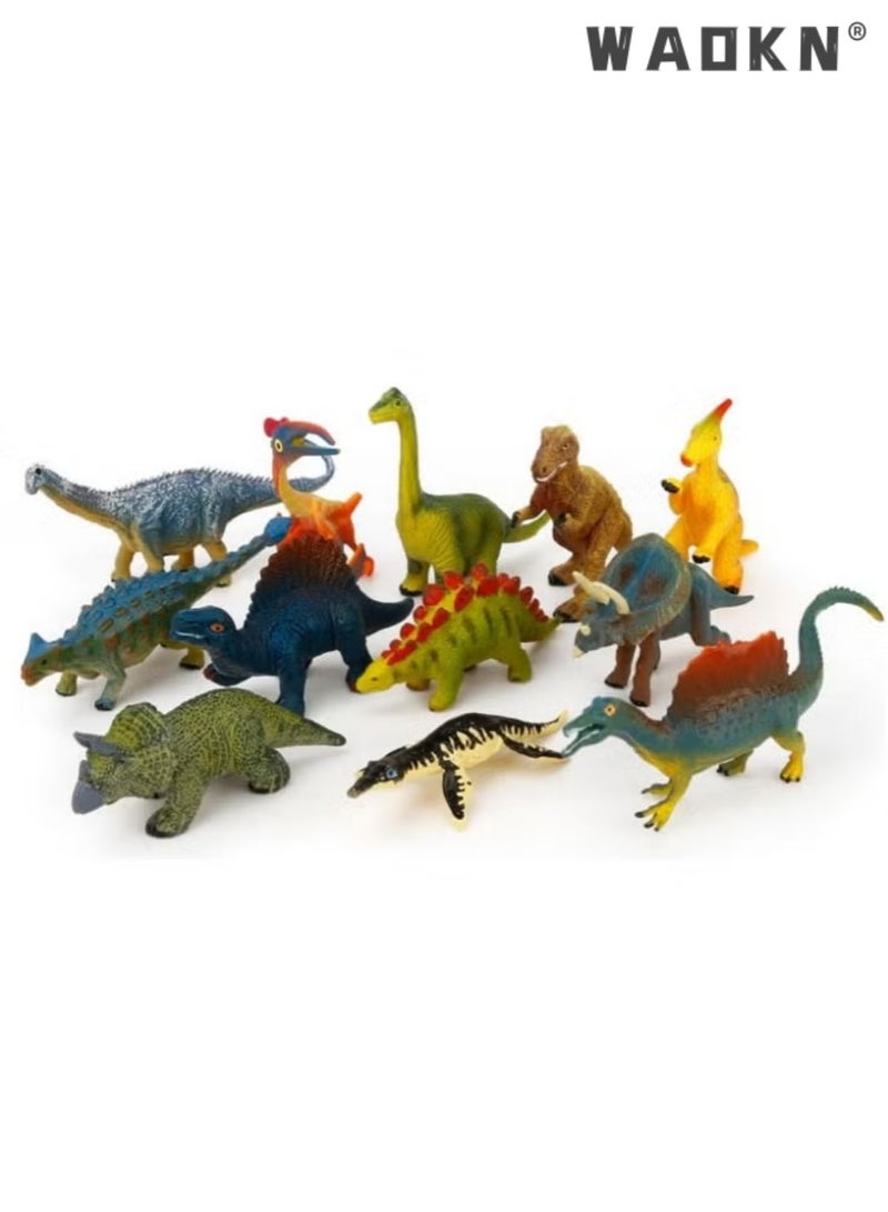 WAOKN 12 Small Animal Figurines Learning & Education Toys Plastic Realistic Sea Ocean Animal Figures Preschool Learning Activities Matching Game Science Toys with Cognitive Card Early Education Knowledge Learning Card for Kid - Image 2