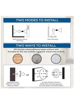 توقف الباب المغناطيسي، 2 حامل للباب مع شريط لاصق مزدوج الجوانب 3M، سدادة باب مثبتة على الحائط والأرضية لغرفة النوم والمكتب (فضي) - pzsku/ZF9EC10B59DBC79CFCFBAZ/45/_/1722450067/04cc1697-9dcb-4a26-80e6-80f21020b532