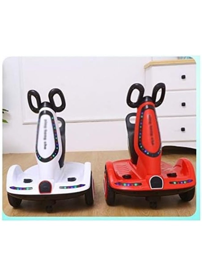 Denx White Multifunctional Electric Scooter for Kids White Three-Wheel Electric Scooter with Dual Motor, Music and Lights Electric Car for Kids White Balance Scooter for Kids Boys and Girls Remote Control Toy Car - Image 2