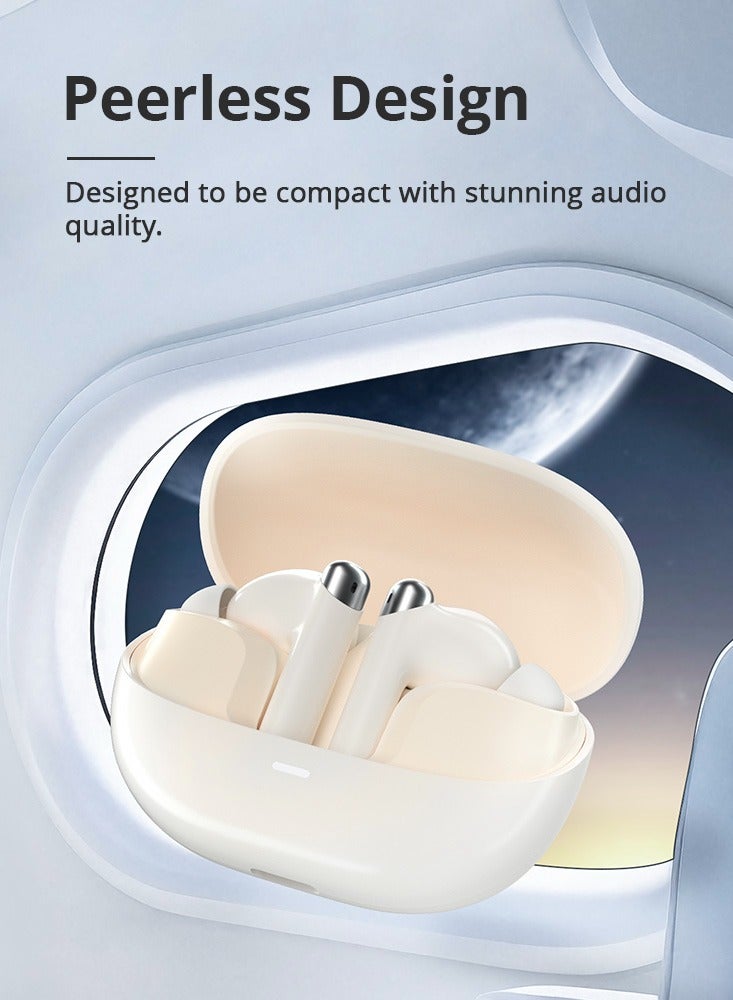 Tronsmart Sounfii R4 Wireless Earbuds ENC Bluetooth 5.3, Earphones,Hifi Stereo Sound with Dual Drivers, Earphones Deep Bass,In Ear Headphones Tiny Size,27H Playtime for Music,Calls,Sports,TV (Beige) - Image 5