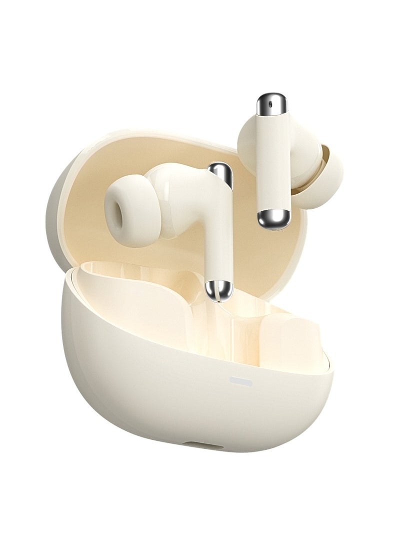 Tronsmart Sounfii R4 Wireless Earbuds ENC Bluetooth 5.3, Earphones,Hifi Stereo Sound with Dual Drivers, Earphones Deep Bass,In Ear Headphones Tiny Size,27H Playtime for Music,Calls,Sports,TV (Beige) - Image 1